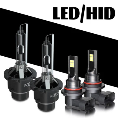 Para Acura TL 2004-2006 Faros HID altos y bajos+luces antiniebla LED 4X Bombillas - Imagem 1 de 4