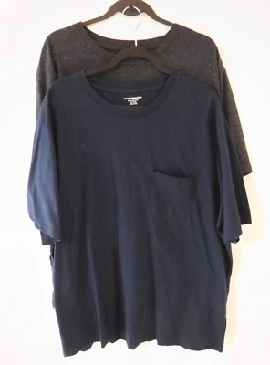 Amazon Essentials Hombres Bolsillo Frontal Camisetas Talla XXL Gris Jaspeado y Azul Marino (2) Foto 1 de 4