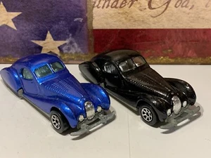 HOT WHEELS TALBOT LAGO X2. 1995 BLACK W/SP7 & 1995 BLUE W/SP7 LOOSE - Picture 1 of 7