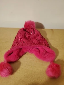 Children's Winter Hat Pink Sequins - Wonder Nation - Picture 1 of 3