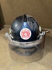 Vintage Bullard Black Fire Helmet Model FH-2100 W/ Face Shield Callaway Plant
