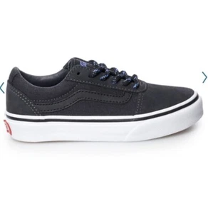 New Vans Youth Ward Low-Top Sneakers Lona Negro Asphalt Size 3Y Boys - Imagen 1 de 4