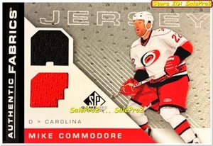 UD SP GAME USED SPGU 2007 MIKE COMMODORE NHL HURRICANES DUAL GAME JERSEY 2C - Bild 1 von 2