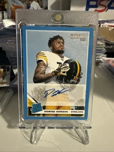 2019 Donruss Diontae Johnson Blue Rated Rookie Auto Autograph SSP STEELERS NFL - Picture 1 of 7