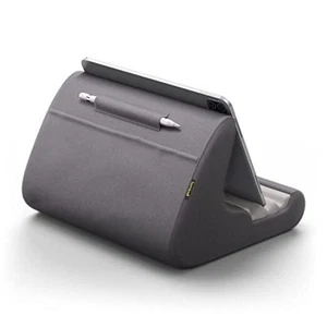 Tablet Stand, Pillow Holder - Soft Pad for Bed, Lap Dock With Stylus Dark Grey - Picture 1 of 7