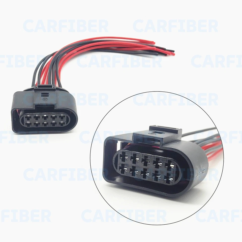 10-Way Front Headlamp Headlight Pigtail Connector For Volkswagen Jetta 2008-2021 - Image 1 of 4