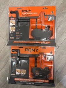 NEW Pair of PONY #55 Clamps 3/4" Pro Pipe Heavy-duty Clamp Fixture - Picture 1 of 9
