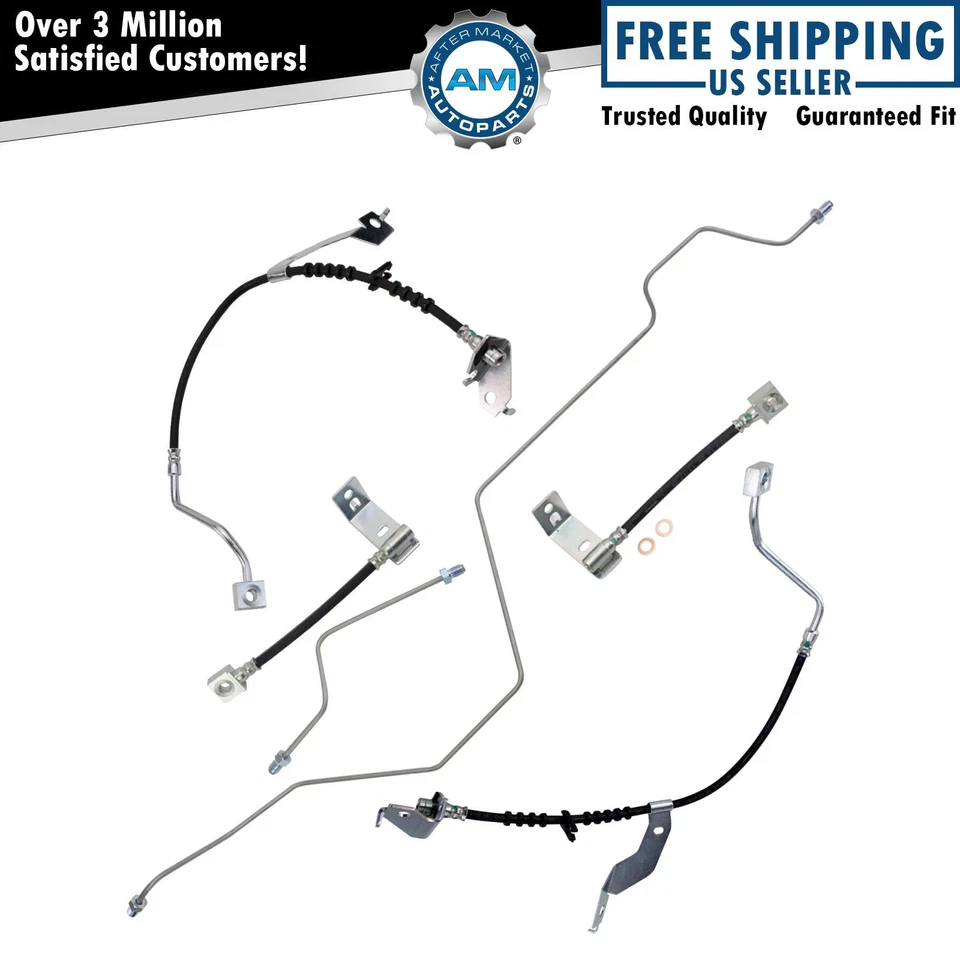 Juego de mangueras de freno delanteras y traseras para 17-21 Ford F-250 Super Duty F-350 Super Duty Foto 1 de 4