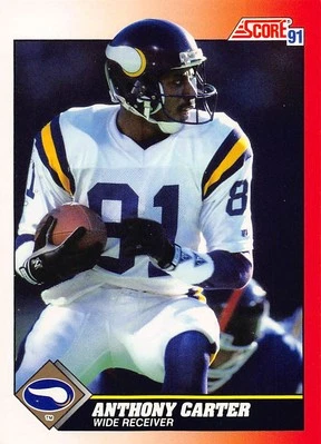 Anthony Carter 1991 Score 182  Minnesota Vikings  Football Card - Image 1 of 2