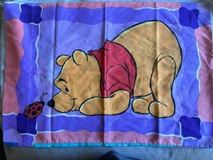 Vintage Disney Winnie The Pooh & Tigger Ladybug One Pillowcase 90s Case 2 Sided - Picture 1 of 2