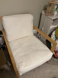 IKEA Lillberg Rocking Chair Birch Veneer/White In Very Good Used Condition - Picture 1 of 3