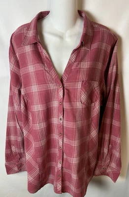 Blusa Sonoma Life & Styles manga longa cor rosa tamanho 2X nova sem etiquetas - Imagem 1 de 4