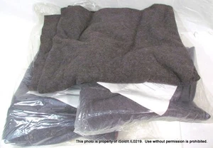 NEW LOT 3 NEW MILITARY Surplus Store GREY British WOOL BLANKETS 62" x 86" - Picture 1 of 5