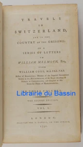 Reisen in der Schweiz Graubünden Briefe an Melmoth aus Coxe Vol. I 1791 Versand - Bild 1 von 5