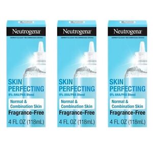 3 Neutrogena Skin Perfecting Daily Liquid Facial Exfoliant Combination Skin 4 Oz
