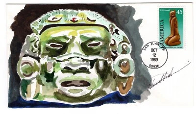 C121 Pre-Columbia America Airmail FDC 1989 - San Juan Puerto Rico PR Wild Horse - Image 1 of 2