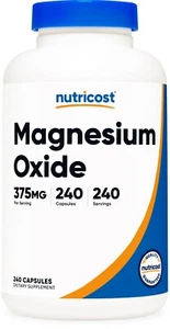 Nutricost Magnesium Oxide 375mg, 240 Capsules, 240 Servings - Picture 1 of 5