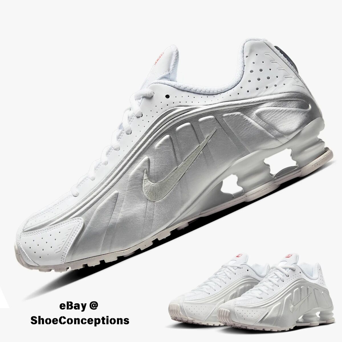 Nike Shox R4 White Metallic | eBay Nike Shox R4 White Metallic | eBay