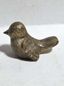 Vintage schön detaillierte Messing Vogel Figur Briefbeschwerer 3 l x 2 t x 1 5/8" - Bild 1 von 12