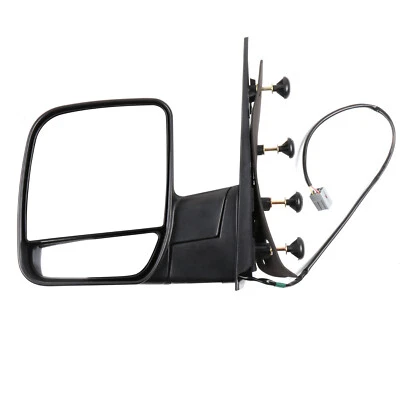 Espelho lateral preto manual elétrico para Ford E-350 E-450 Super Duty 2004-2013 - Imagem 1 de 4