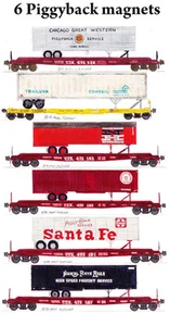 Huckepack Anhänger auf Flatcars 6er Set Magnete Andy Fletcher - Bild 1 von 1