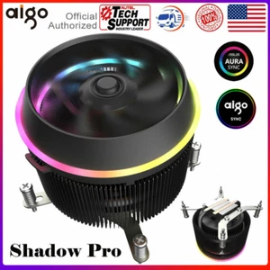 Aigo CPU Cooler Fan 280W PWM LED SYNC 5V 3Pin 100mm ARGB Heatsink Fan For Intel - Picture 1 of 6