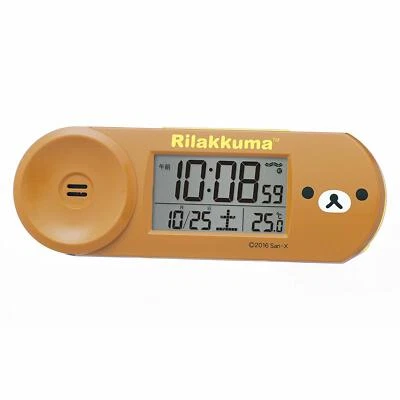 Seiko clock alarm clock Rilakkuma Rilakkuma digital radio Brown CQ147B SEIKO - Image 1 of 4