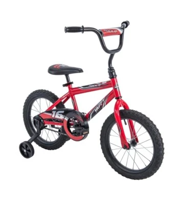 Bicicleta Rock It de 16" para niños con gráficos geniales y ruedas de entrenamiento, edades 4-6, altura 3'5"+ Foto 1 de 4