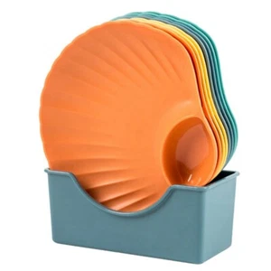 Mehrfarbiger, Süßer Dessertteller In Muschelform mit Unterer Halterung M9B84557 - Bild 1 von 9