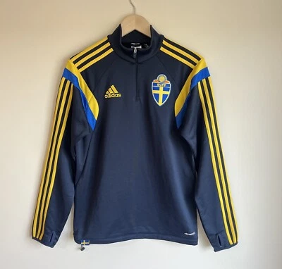 Sweden 2014/2015 Training Pullover Drill Top Longsleeve Shirt Jersey Adidas Sz S - Image 1 of 4