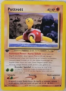 Pottrott / Shuckle German 1st Edition Neo Revelation 51/64 Pokémon MP - Picture 1 of 6