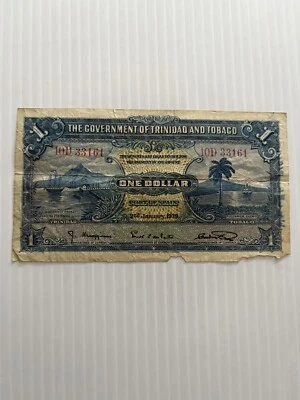 Trinidad y Tobago 1 dólar 1938 snorter corto Foto 1 de 3