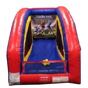 Portable Sealed Airframe Game 8x6 Soccer With Built in Blower and 6 Balls - Picture 1 of 7