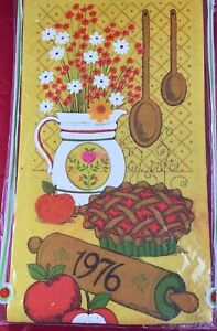 NOS VTG 1976 CALENDAR COUNTRY KITCHEN TERRY TREASURE 10”X36” WALL HANGING SEALED