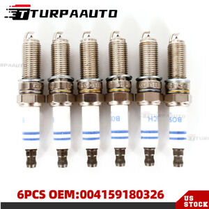 6PCS OEM Bosch YR7MPP33 Spark Plugs For Mercedes Benz Double Platinum GERMANY US