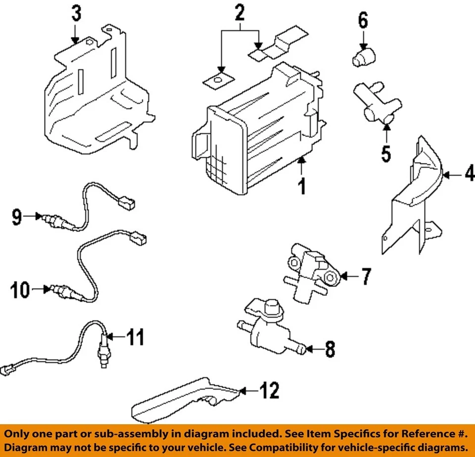 Sensor de oxigênio Nissan OEM 07-09 Altima componentes de emissão - pés 22693JA00B - Imagem 1 de 1