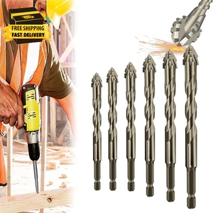 Cozy Hoome Four-Flute Serrated Eccentric Drill Bit Set - High Hardness Skewed He - Picture 1 of 9