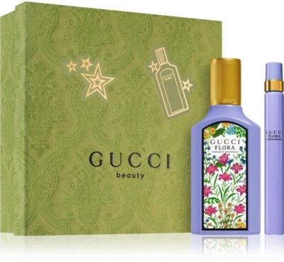 Gucci Flora Gorgeous Magnolia 50ml und 10ml Damen Parfüm Duftset - Neu