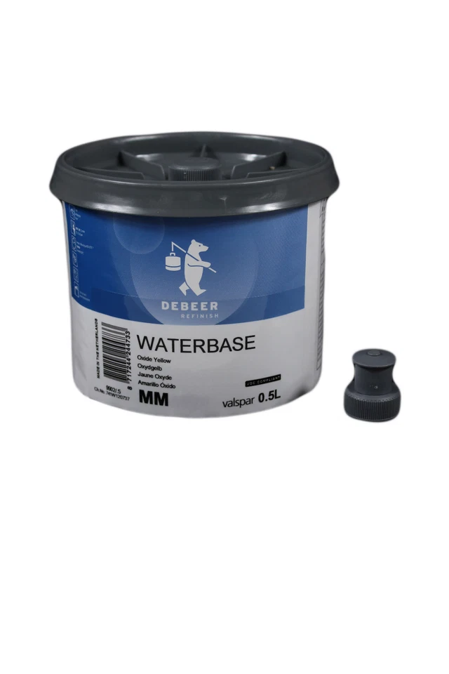 DeBeer Autolack Wasserbasislack 900+ Serie MM942 Gelb Bleifrei 0,5 Liter - Bild 1 von 1
