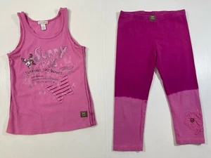 Naartjie Girls Cotton Blend Pink Sleeveless Tank Floral Detail Legging 2Pc Set 7 - Picture 1 of 13