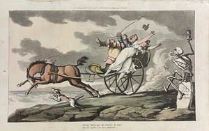 1816 Rowlandson IL GIG Danza inglese della morte HC acquaforte acquatinta - Foto 1 di 3