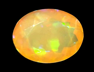 4.40 cts Ethiopian Welo Fire Opal 13 x 10 mm Oval Faceted Cut Gemstone *ocf5 - Picture 1 of 7