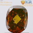 0.75 cts. CERTIFIED Oval Cut SI2 Vivid Orangish Red Loose Natural Diamond 29669