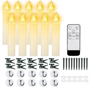 10pcs Clip on Candles for Christmas Tree, Small Candle Lights Battery Operate... - Picture 1 of 7
