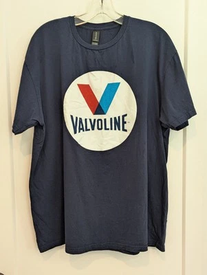 Мужская футболка Valvoline XL темно-синяя гоночный гараж винтажный логотип - Изображение 1 из 4