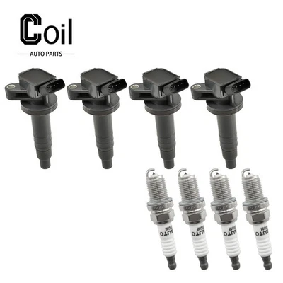 4pcs Ignition Coil and Spark Plug For Matrix Toyota L4 1.8L 2003-2008 U5029 - Image 1 of 4