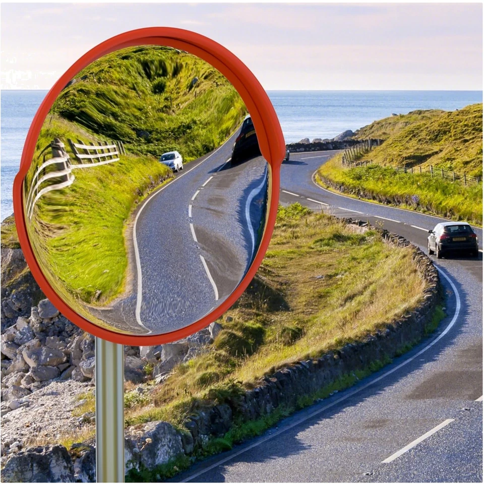 Espelho de segurança convexo 32" - Espelho de tráfego ponto cego curvo ajustável - Imagem 1 de 4