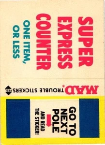 1983 Fleer Mad Trouble Sticker - Super Express Counter - Picture 1 of 2