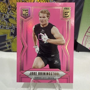 2025 Panini Donruss Elite Pink Foil Rookie Jake Briningstool Kansas City Chiefs  - Picture 1 of 2