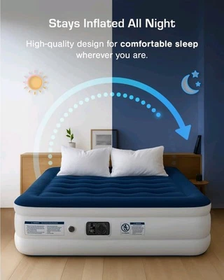 Active Era Luxury Double Inflatable Mattress | Puncture Resistant Double Airbed - Image 1 of 4